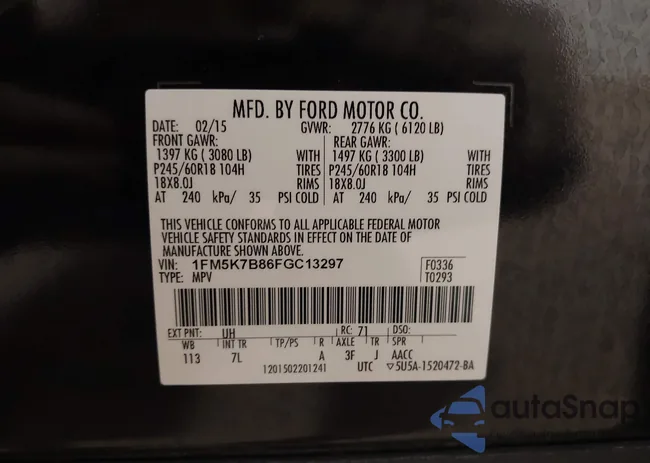 1FM5K7B86FGC13297: 44314627