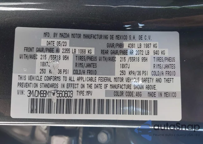 3MVDMBBM1PM560603: 44314642