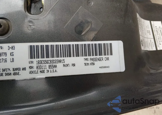 1B3ES56C83D220015: 44314713