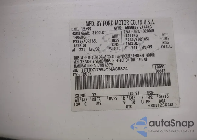 1FTRX17W5YNA88674: 44314875