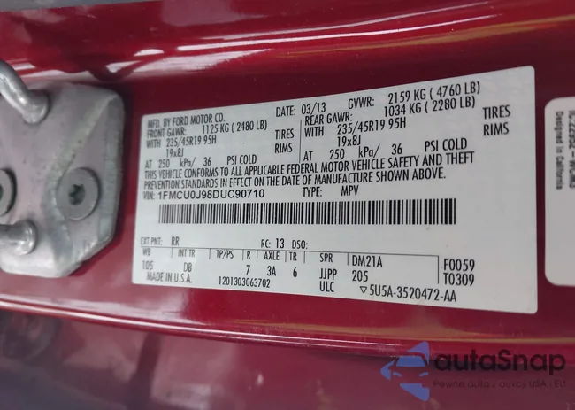 1FMCU0J98DUC90710: 44314906