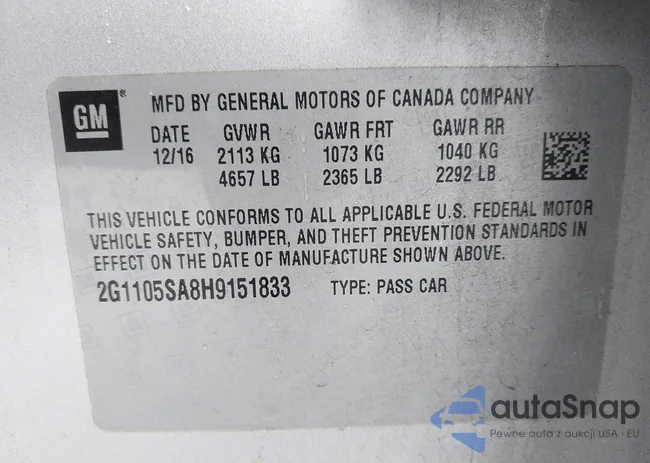 2G1105SA8H9151833: 44314908