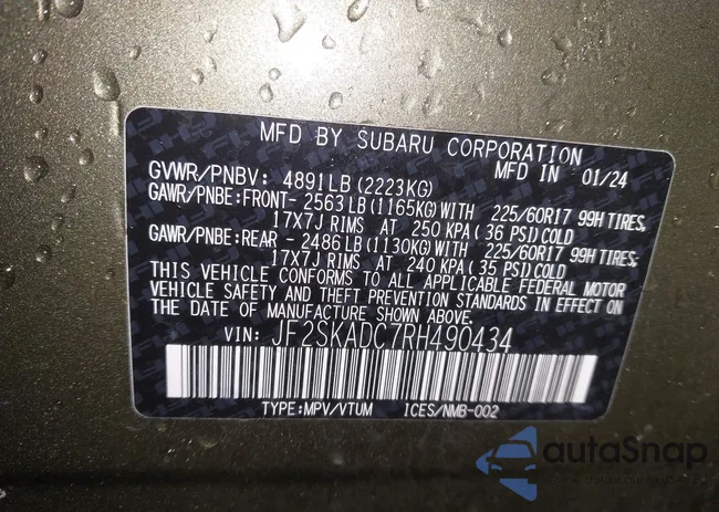 JF2SKADC7RH490434: 44316161