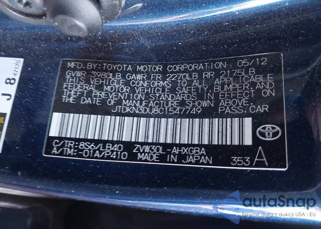 JTDKN3DU8C1547749: 44316201