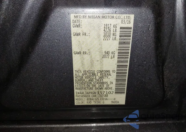 1N4AL3APXGN357102: 44316270