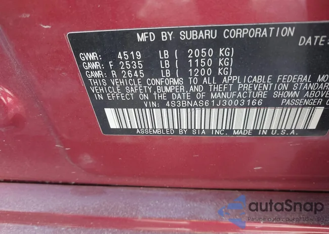 4S3BNAS61J3003166: 44316451