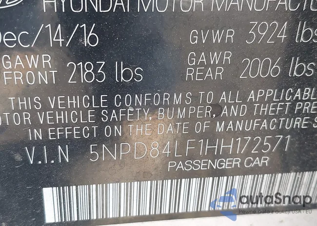 5NPD84LF1HH172571: 44316574