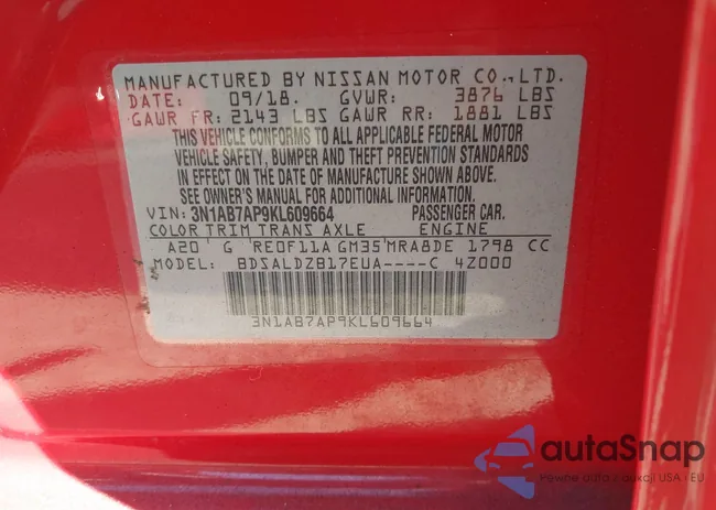 3N1AB7AP9KL609664: 44315619