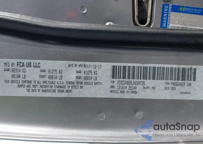 2C3CDXBG8JH220735: 44315733