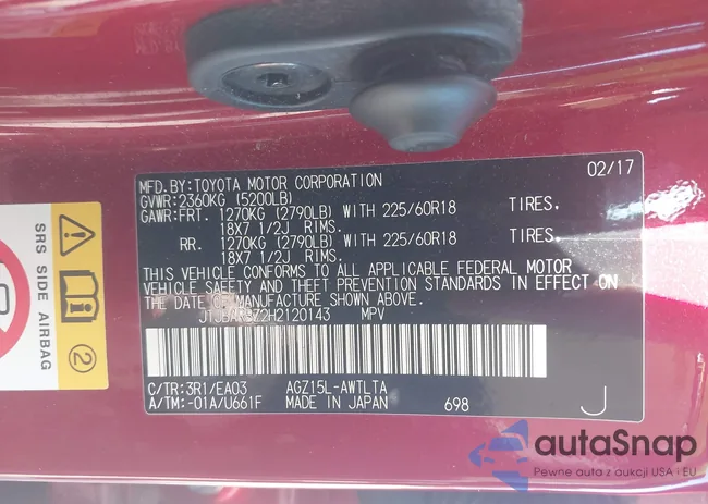 JTJBARBZ2H2120143: 44315747