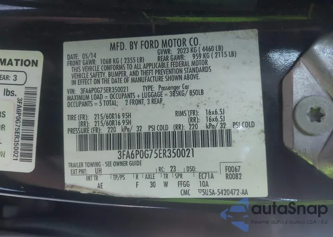 3FA6P0G75ER350021: 44315767