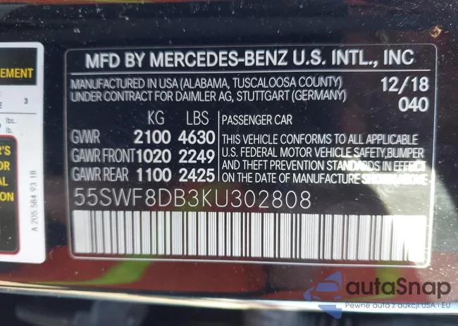 55SWF8DB3KU302808: 44315904