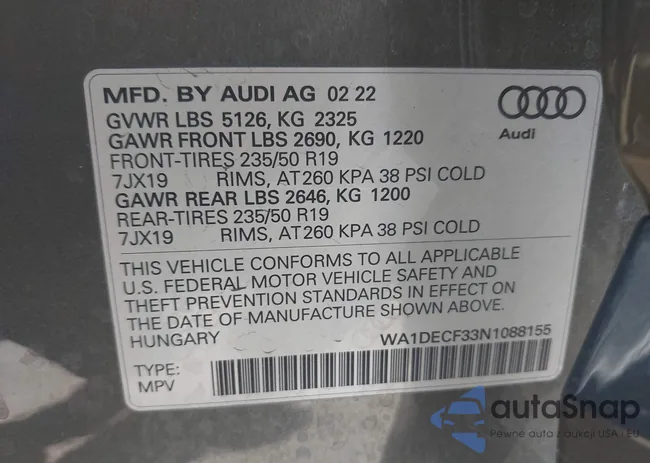 WA1DECF33N1088155: 44315908