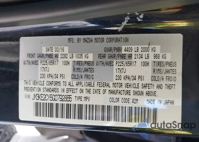 JM3KE2CY5G0792865: 44315928