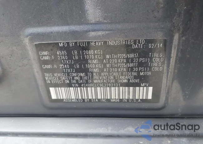 4S4BRCLC9E3282131: 44315970