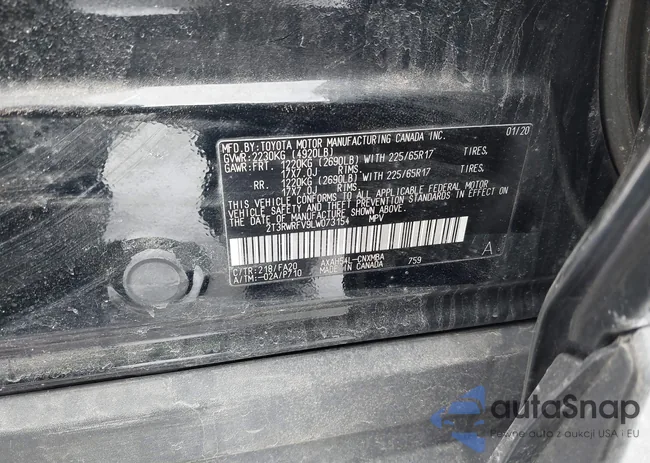 2T3RWRFV9LW073154: 44317016