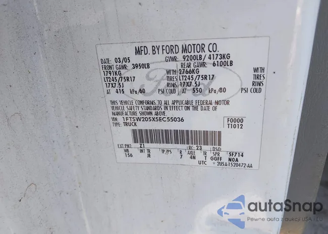 1FTSW205X5EC55036: 44317047