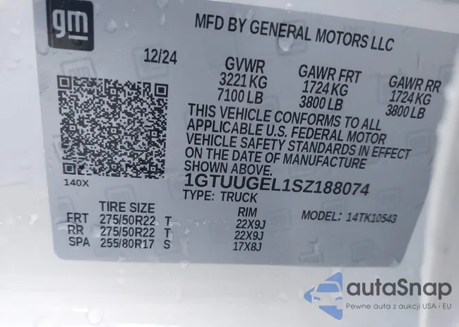 1GTUUGEL1SZ188074: 44317052