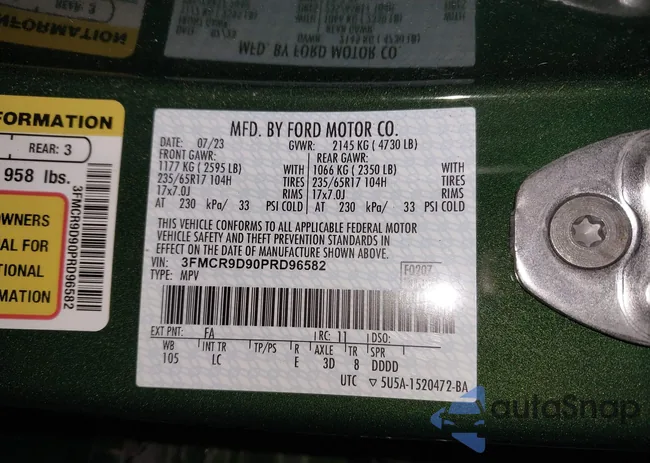 3FMCR9D90PRD96582: 44317077