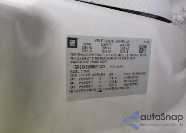 1GKS1KE08DR219322: 44317122