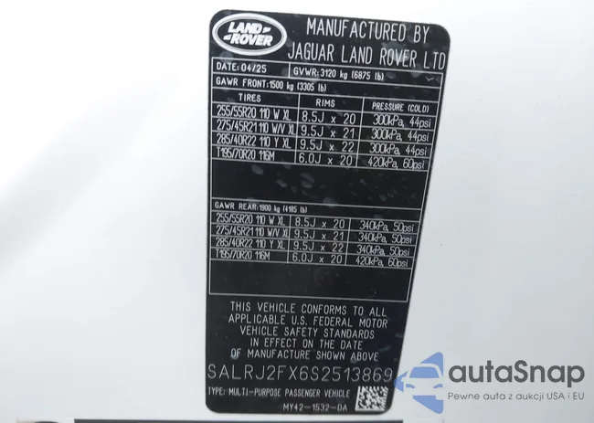 SALRJ2FX6S2513869: 44317233