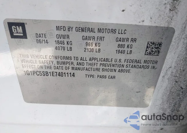 1G1PC5SB1E7401114: 44317400