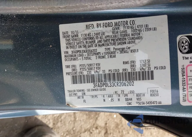 3FADP0L33CR206202: 44317422