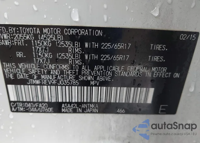 JTMWFREV9FJ035785: 44317432