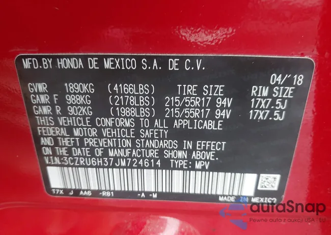 3CZRU6H37JM724614: 44317462