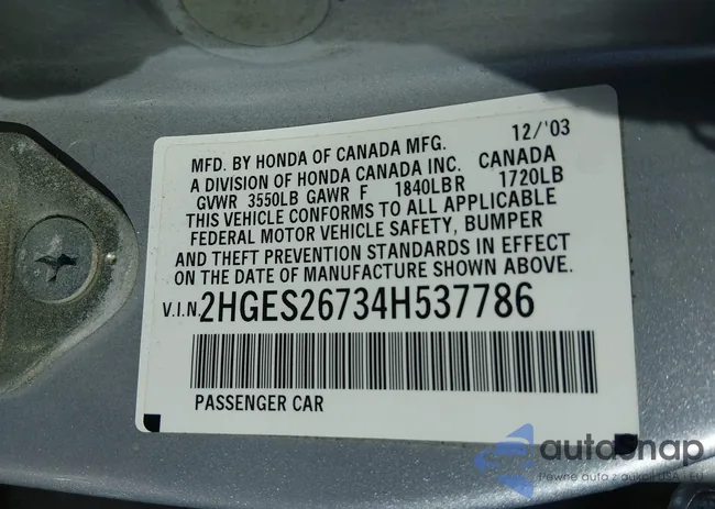 2HGES26734H537786: 44317487