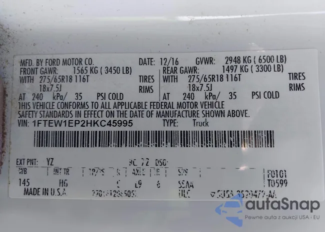 1FTEW1EP2HKC45995: 44317546