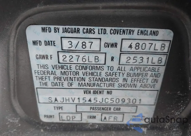 SAJHV1545JC509301: 44317591