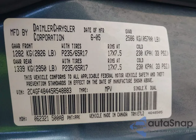 2C4GF48445R548883: 44316670