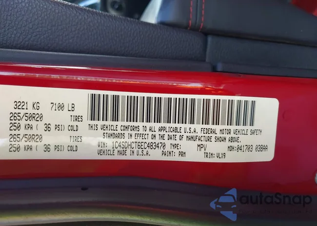 1C4SDHCT6EC483470: 44316746