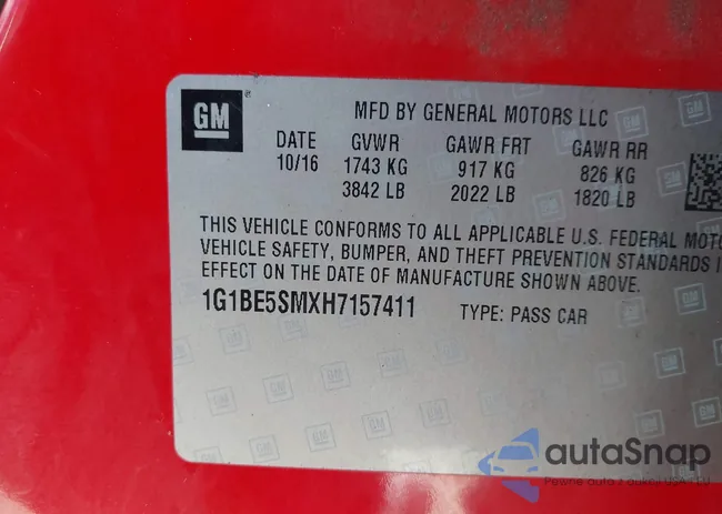 1G1BE5SMXH7157411: 44316800