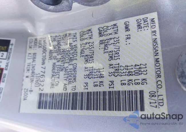 1N6BD0CT0HN776322: 44318277