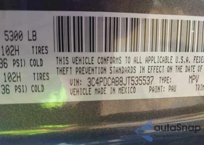 3C4PDCAB8JT535537: 44318299