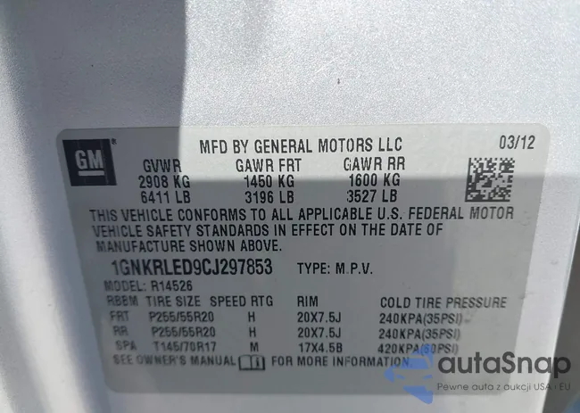 1GNKRLED9CJ297853: 44318396