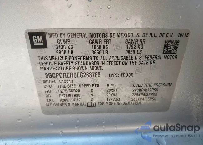 3GCPCREH6EG263783: 44318516