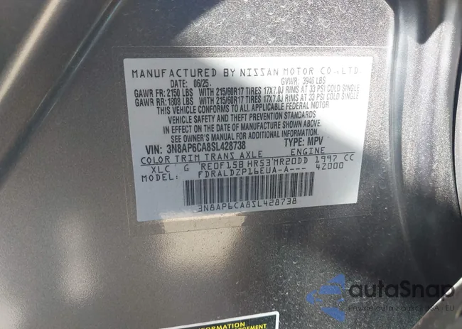 3N8AP6CA8SL428738: 44318519