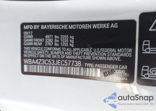 WBA4Z3C53JEC57738: 44317642