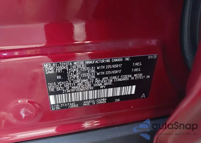 2T3W1RFV0SW376789: 44317646