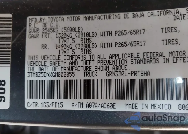 3TMBZ5DNXGM002055: 44317682