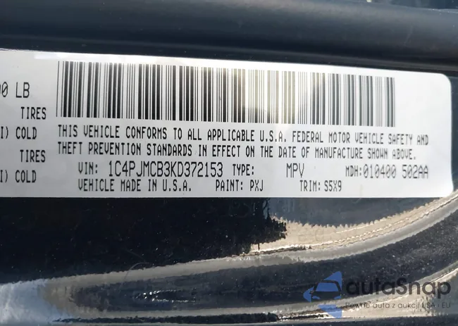 1C4PJMCB3KD372153: 44317816