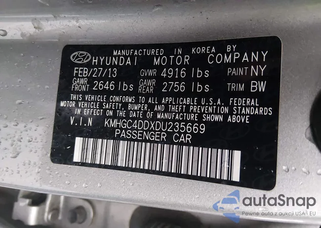 KMHGC4DDXDU235669: 44317842