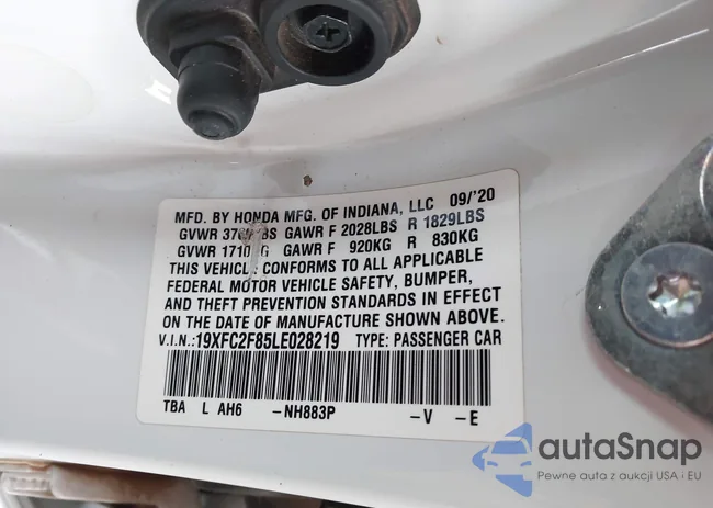 19XFC2F85LE028219: 44319004