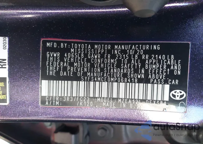 5YFS4MCE0MP068418: 44319043