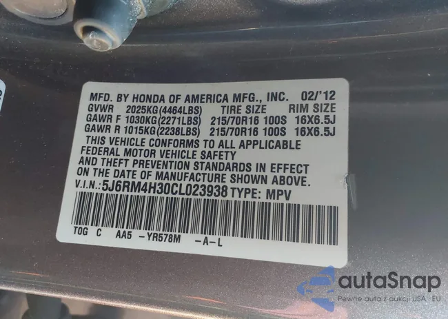 5J6RM4H30CL023938: 44319045