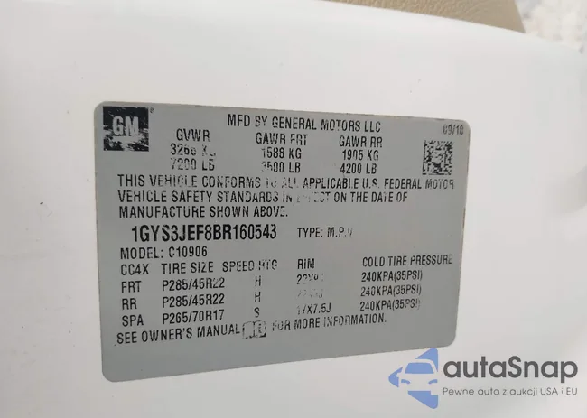 1GYS3JEF8BR160543: 44319058