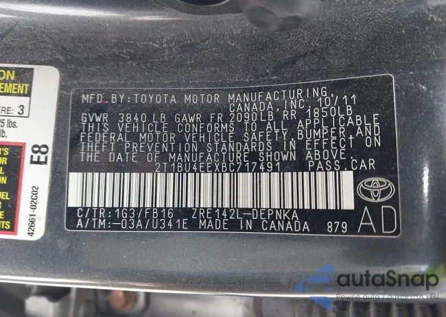 2T1BU4EEXBC717491: 44319207